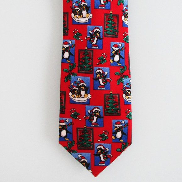 Festive Occasions (NWT) Men's Christmas Silk Tie - Picture 2 of 4